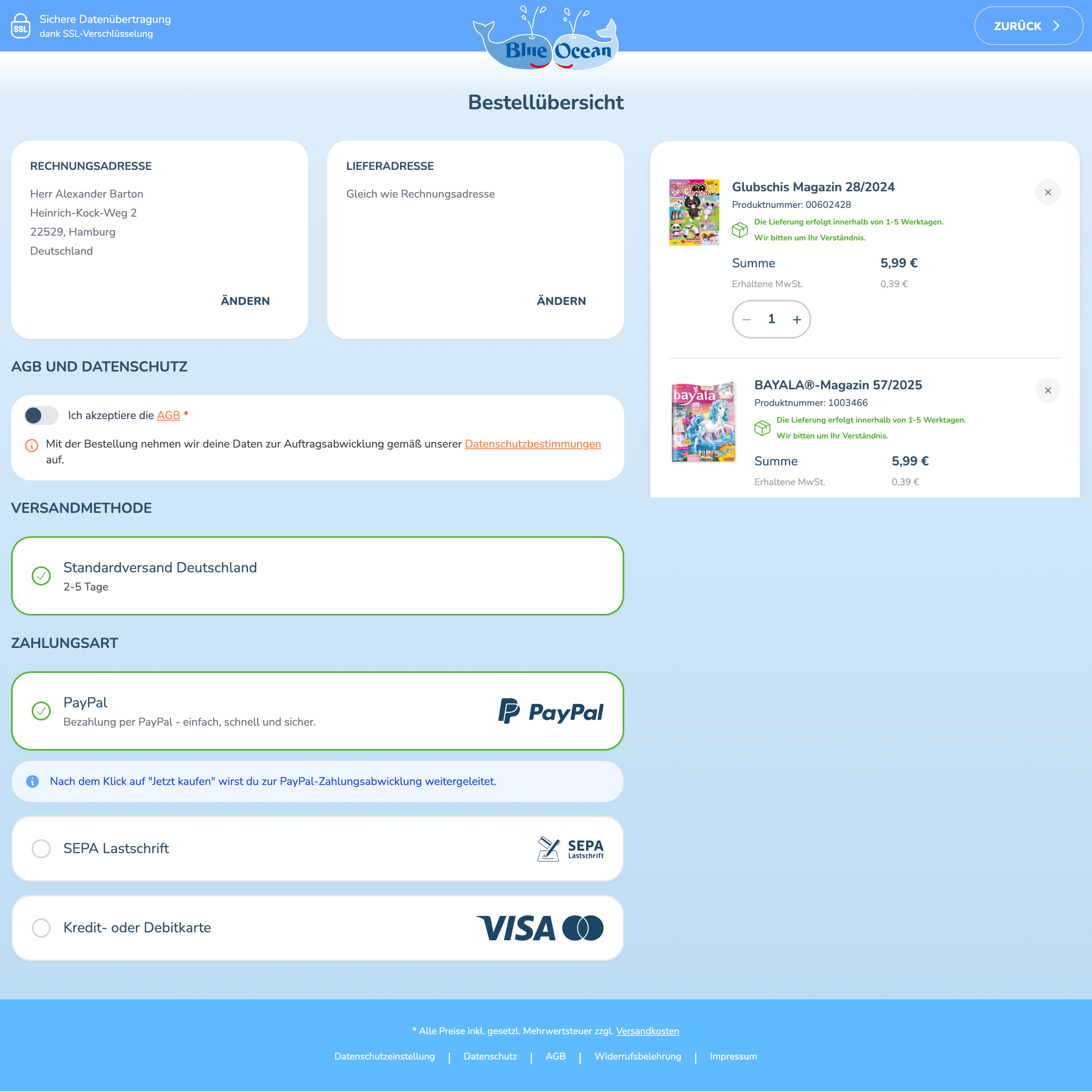 Nachher – Desktop Checkout Nachher – Desktop Checkout