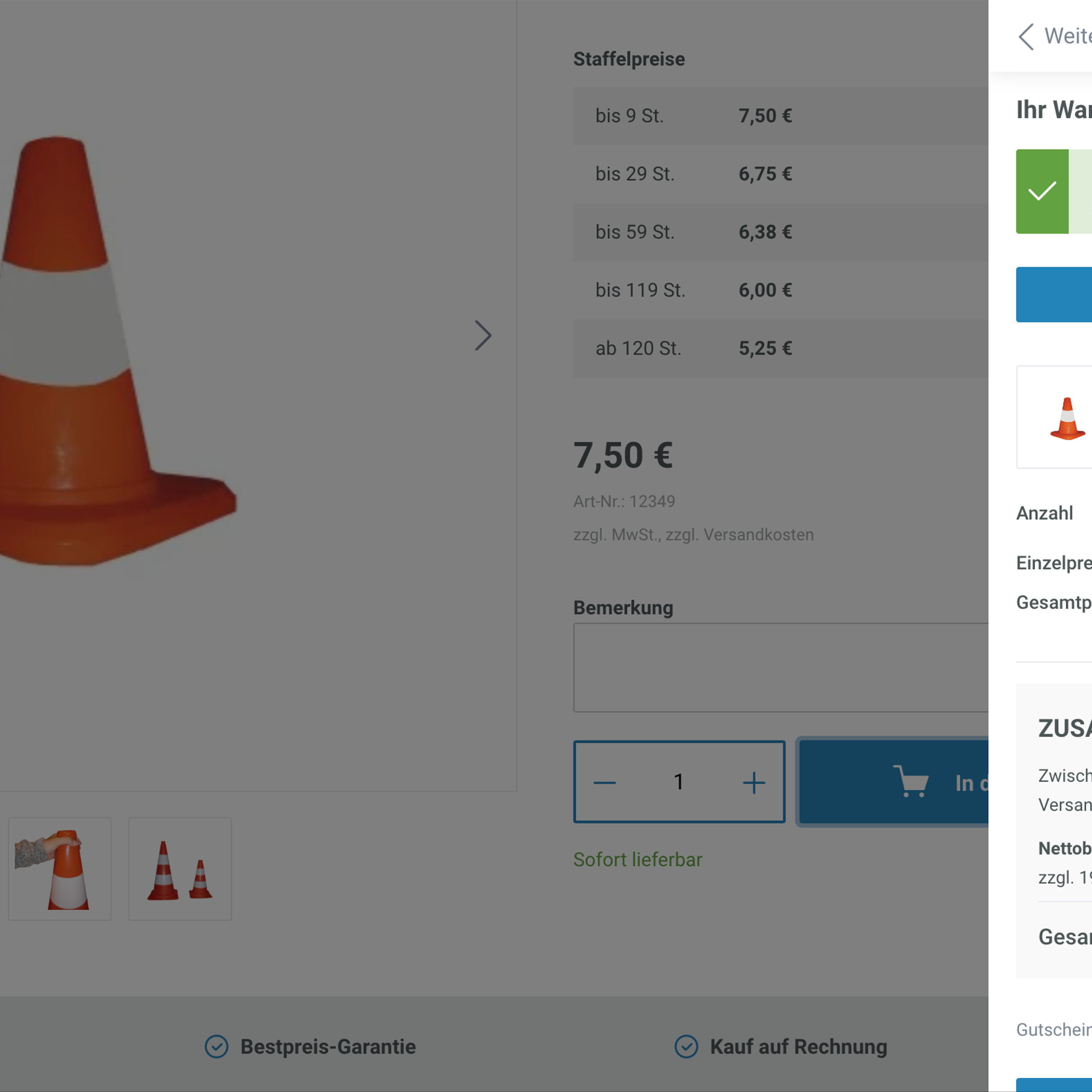 Offcanvas Warenkorb (Desktop) Offcanvas Warenkorb (Desktop)