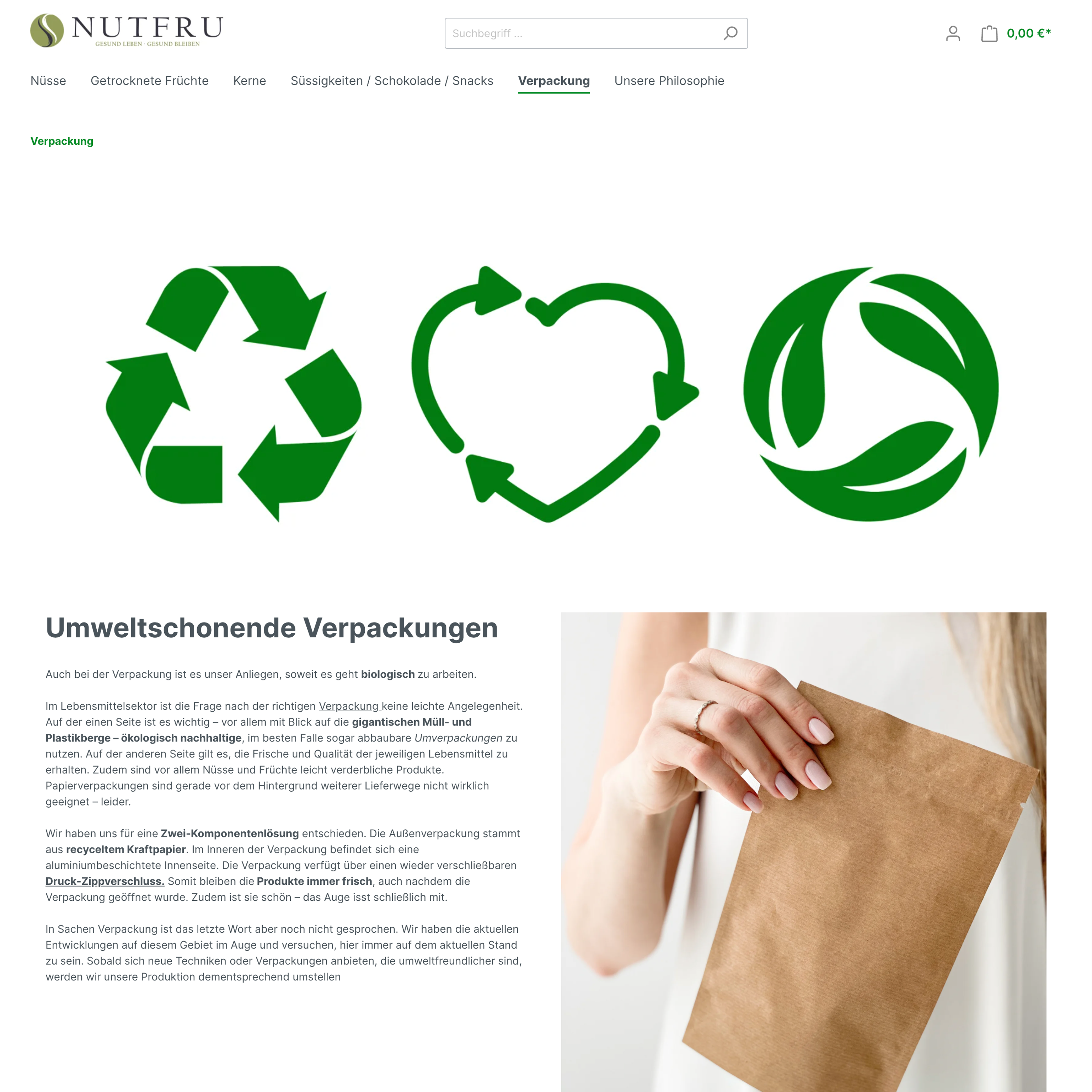 Old packaging landing page Old packaging landing page