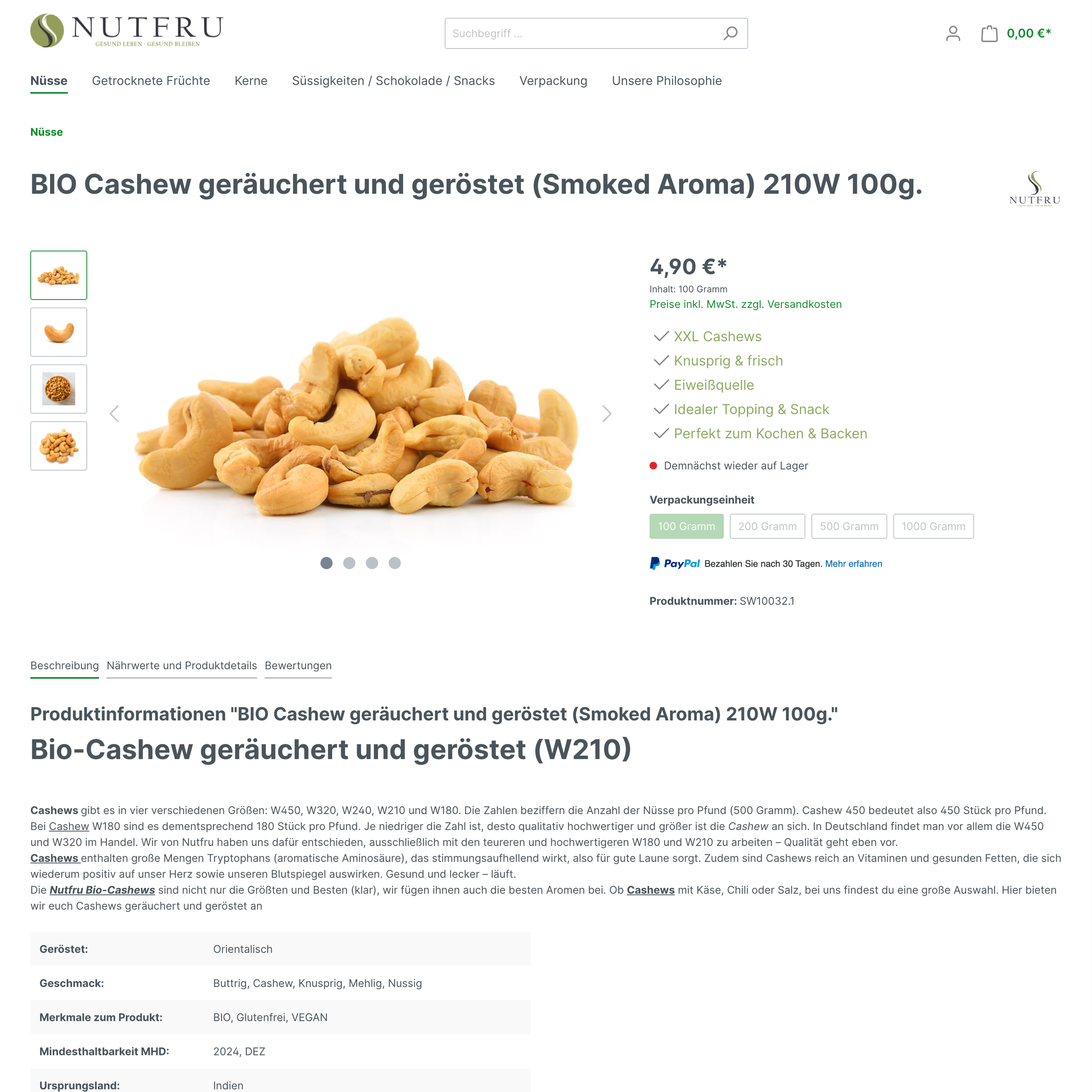 Old product detail page Old product detail page