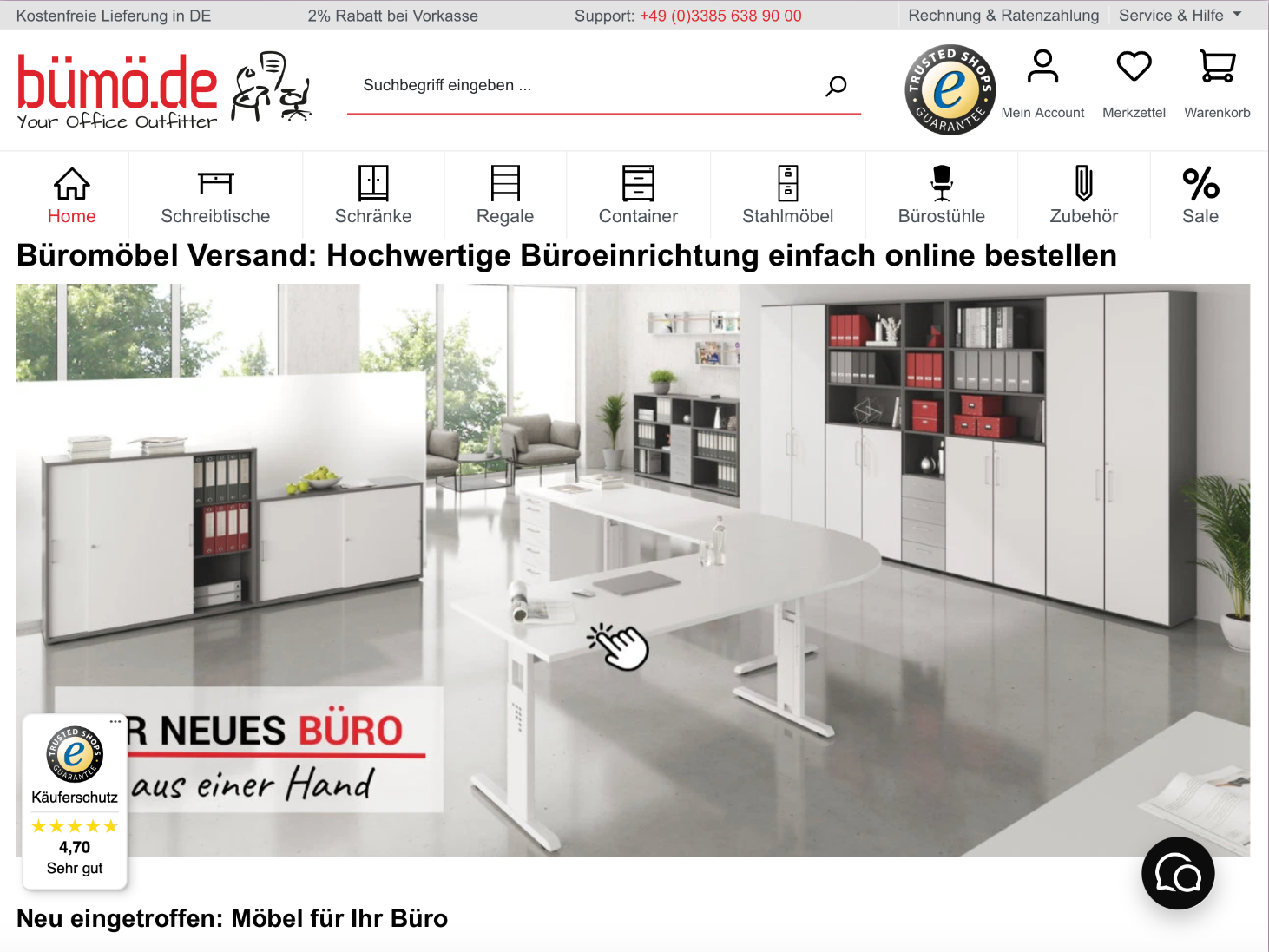 View case study: Bueromoebel Versand