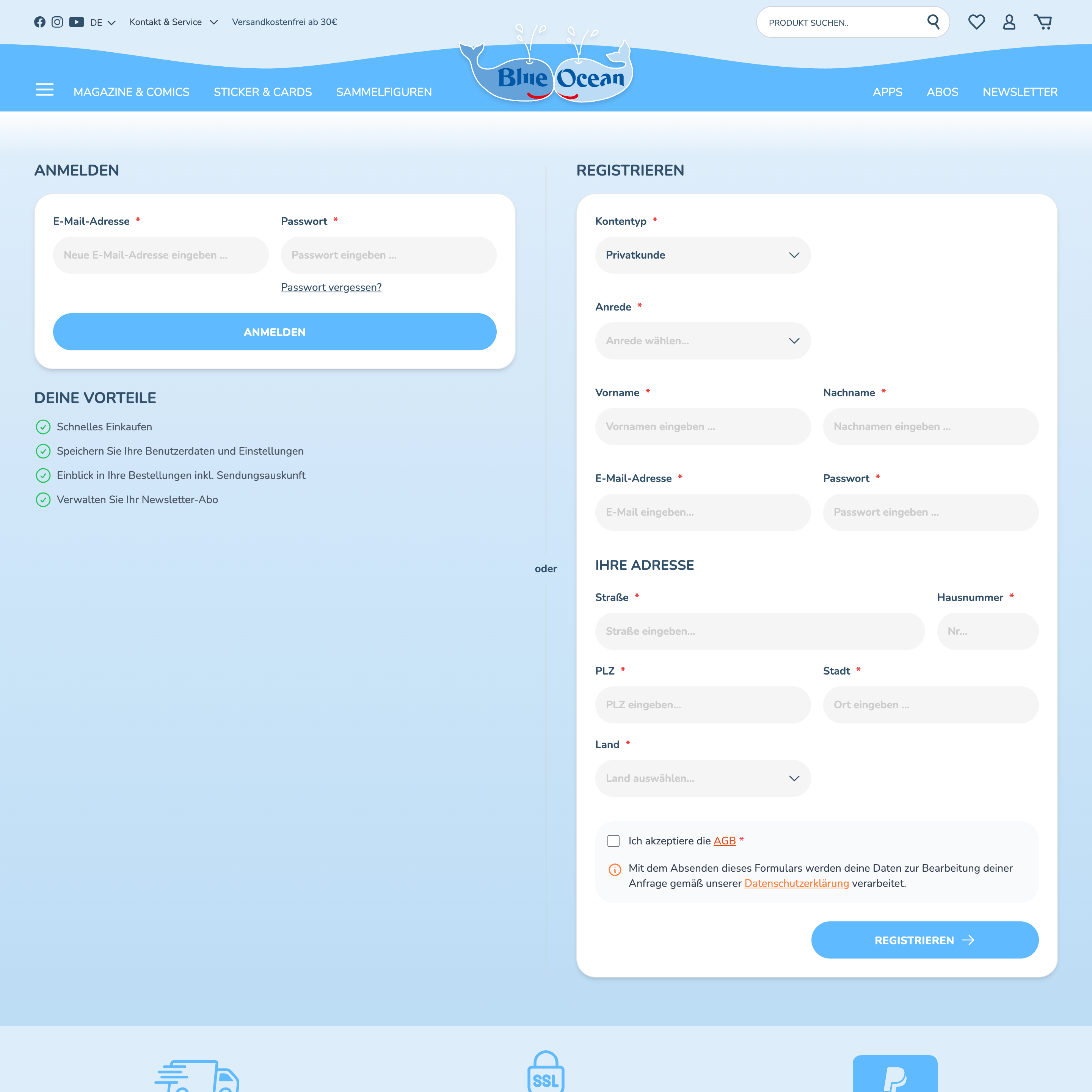 Nachher – Desktop Account Registrierung