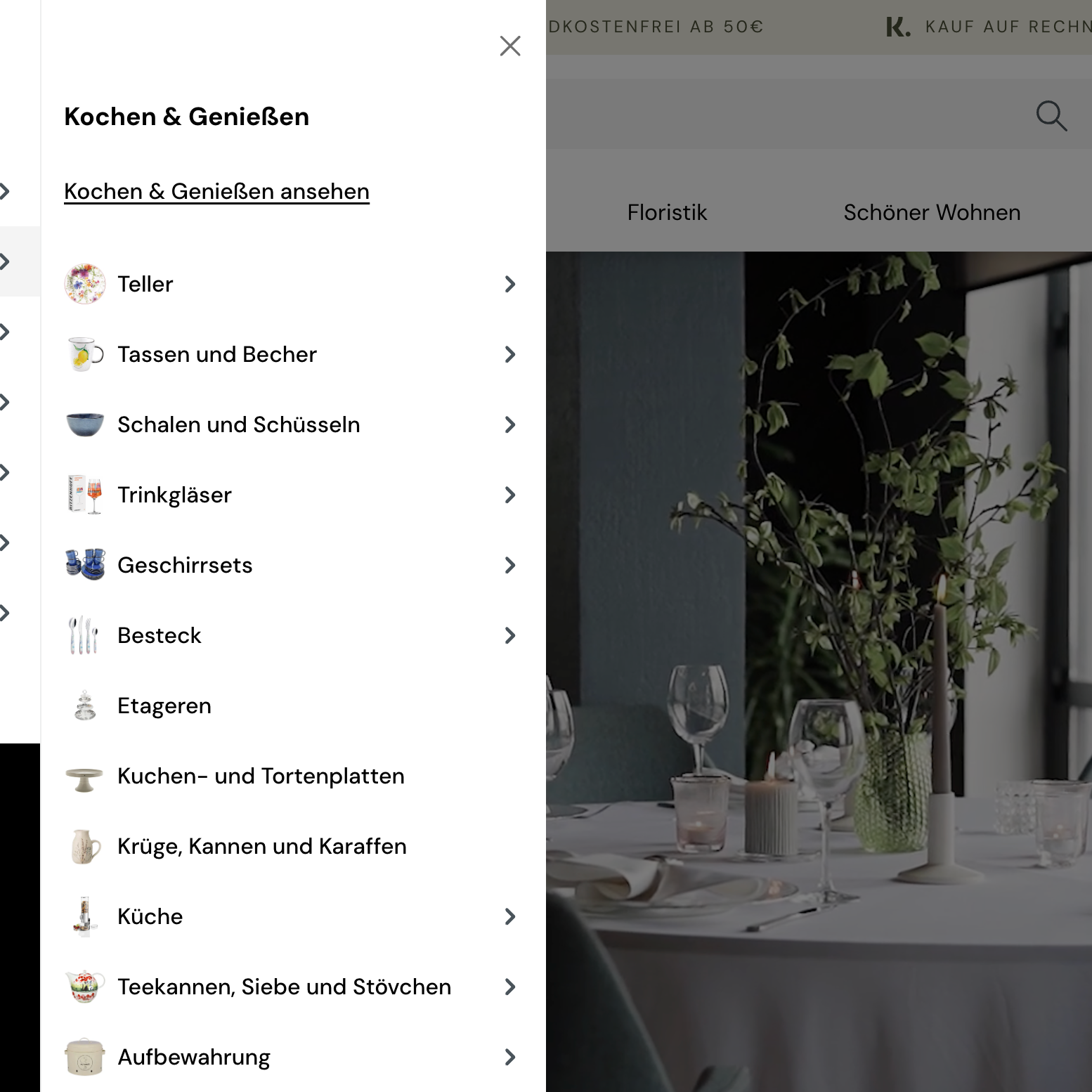 Neues Offcanvas-Menü erstellt mit Shopware 6