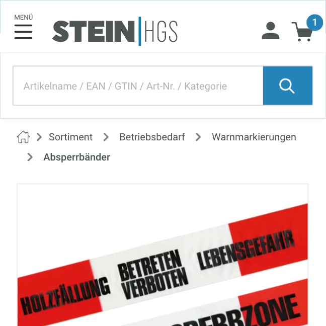 Product detail page (Mobile)