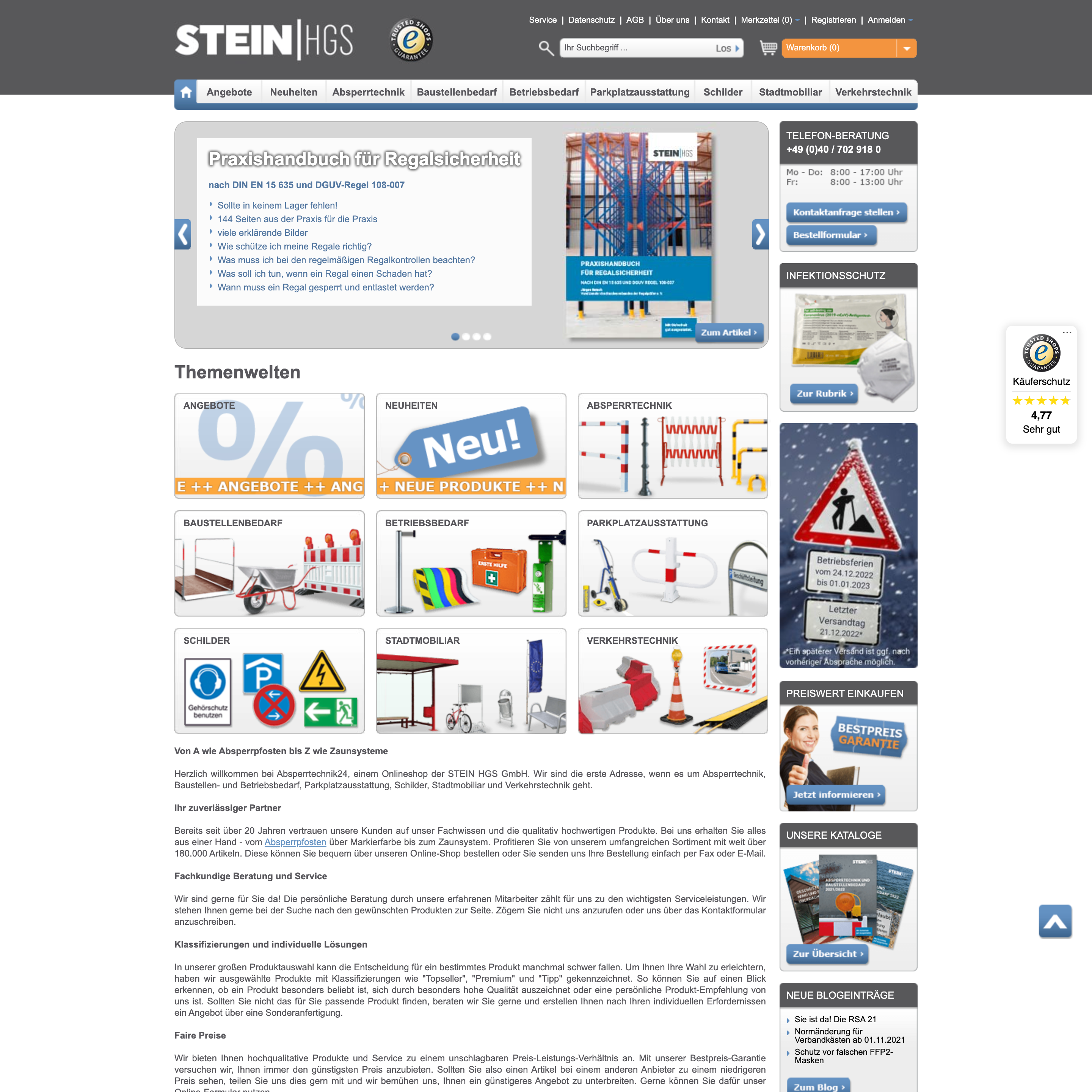 Old homepage (Desktop)