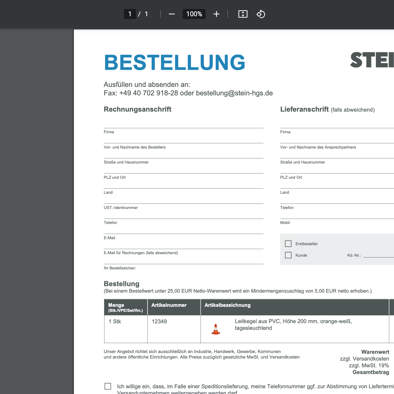 PDF order form (Desktop)