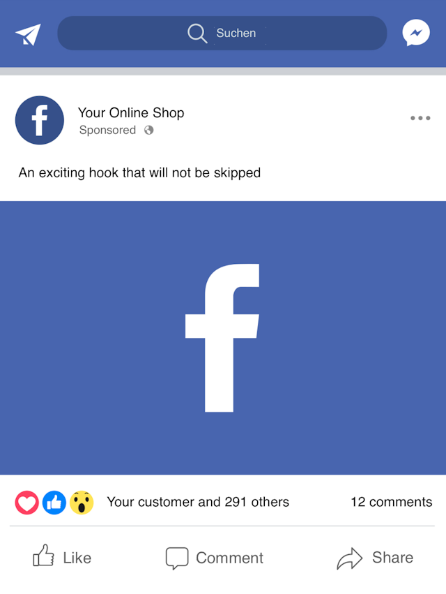 Social ad for Shopware stores on Facebook