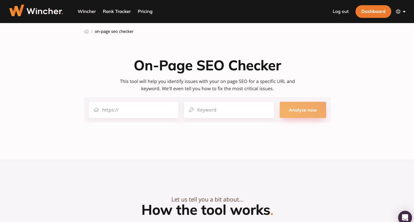 Der On-Page SEO Tracker von Wincher