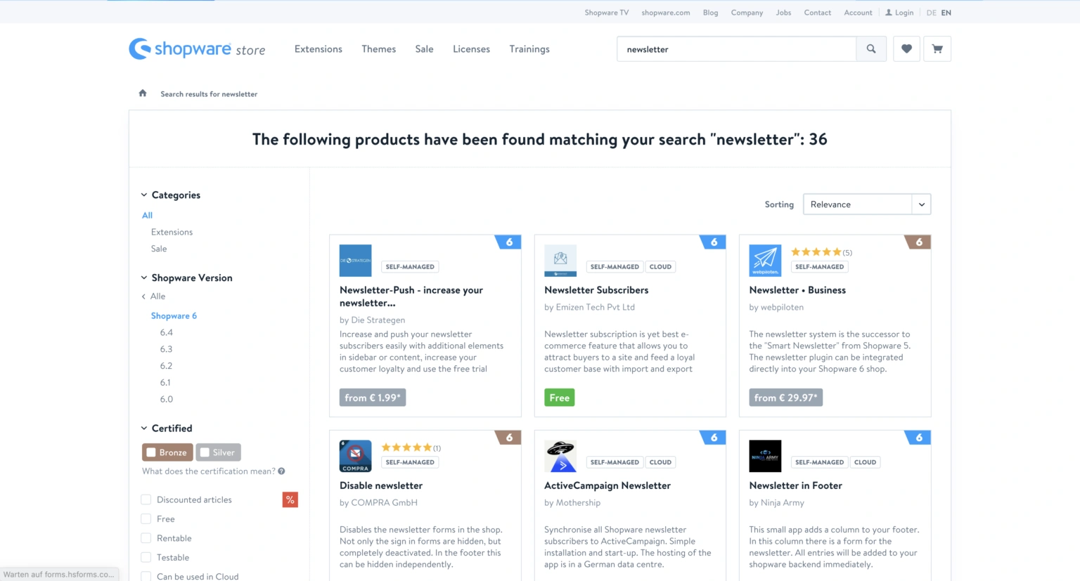An example for the Newsletter plugins