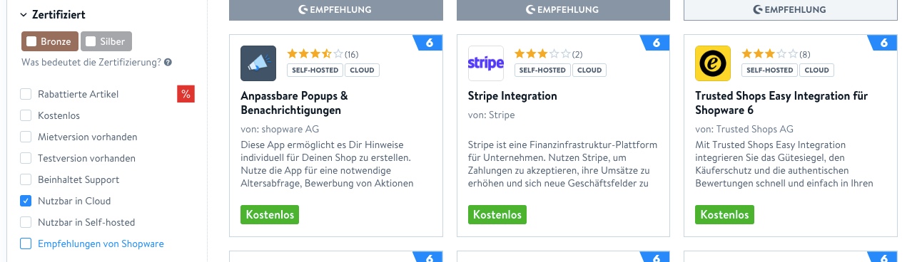 Tick "Usable in Cloud" to view the apps